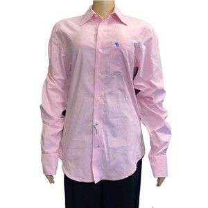 Abercrombie & Fitch Shirt button up long sleeve Casual pink 100% Cotton size M